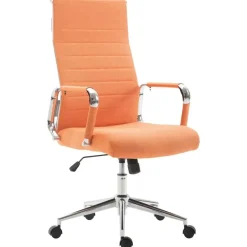 CLP Bureaustoel Kolumbus chroom Frame - Stof - oranje Online