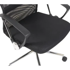 CLP Bureaustoel Korba chroom Frame - Microfiber - zwart