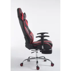 CLP Bureaustoel Limit zwart Frame - Kunstleer - zwart/rood Best