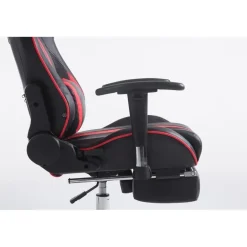 CLP Bureaustoel Limit zwart Frame - Kunstleer - zwart/rood Best