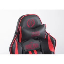 CLP Bureaustoel Limit zwart Frame - Kunstleer - zwart/rood Best