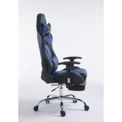 CLP Bureaustoel Limit zwart Frame - Kunstleer - zwart/blauw Discount