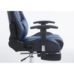 CLP Bureaustoel Limit zwart Frame - Kunstleer - zwart/blauw Discount