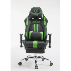 CLP Bureaustoel Limit zwart Frame - Kunstleer - zwart/groen Best