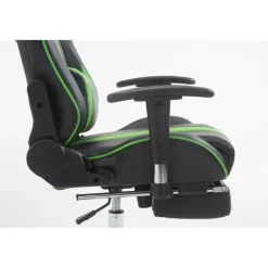 CLP Bureaustoel Limit zwart Frame - Kunstleer - zwart/groen Best