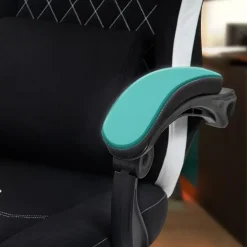 CLP Bureaustoel Miltona zwart Frame - Stof - zwart/wit Best