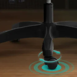 CLP Bureaustoel Miltona zwart Frame - Stof - zwart/wit Best