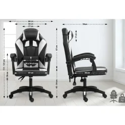 CLP Bureaustoel Orkney zwart Frame - Kunststof - zwart/wit Sale