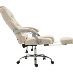 CLP Bureaustoel Pacific chroom Frame - Stof - creme Best