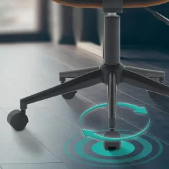 CLP Bureaustoel Plover zwart Frame - Hout - walnoot/zwart Hot