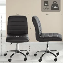 CLP Bureaustoel Redding chroom Frame - Kunstleer - bruin Outlet