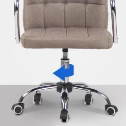 CLP Bureaustoel Terni chroom Frame - Stof - taupe New