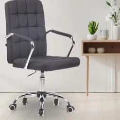 CLP Bureaustoel Terni chroom Frame - Stof - zwart Online