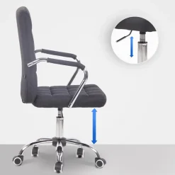 CLP Bureaustoel Terni chroom Frame - Stof - zwart Online