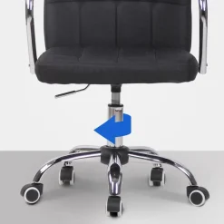 CLP Bureaustoel Terni chroom Frame - Stof - zwart Online