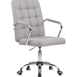 CLP Bureaustoel Terni chroom Frame - Stof - grijs