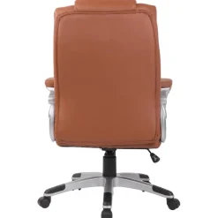 CLP Bureaustoel Texas V2 grijs Frame - Kunstleer - licht bruin Online