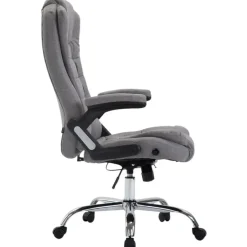 CLP Bureaustoel Thor chroom Frame - Stof - grijs New