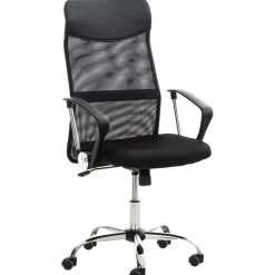 CLP Bureaustoel Washington chroom Frame - Kunstleer - zwart New