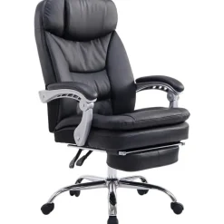 CLP Bureaustoel XL Troy chroom Frame - Kunstleer - zwart New