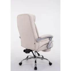 CLP Bureaustoel XL Troy chroom Frame - Stof - creme