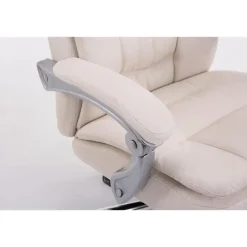 CLP Bureaustoel XL Troy chroom Frame - Stof - creme