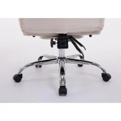 CLP Bureaustoel XL Troy chroom Frame - Stof - creme