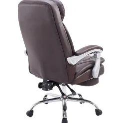 CLP Bureaustoel XL Troy chroom Frame - Kunstleer - bruin