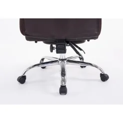 CLP Bureaustoel XL Troy chroom Frame - Kunstleer - bruin