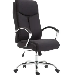 CLP Bureaustoel XL Vaud chroom Frame - Stof - zwart Sale