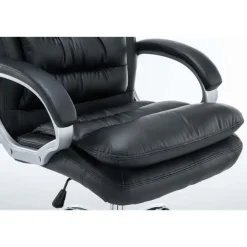 CLP Bureaustoel XXL Vancouver chroom Frame - Kunstleer - zwart Hot