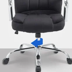 CLP Bureaustoel XXL Xanthos chroom Frame - Stof - zwart Hot