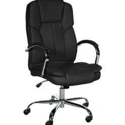 CLP Bureaustoel XXL Xanthos chroom Frame - Kunstleer - zwart Best