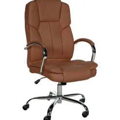 CLP Bureaustoel XXL Xanthos chroom Frame - Kunstleer - licht bruin Sale