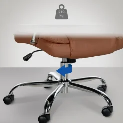 CLP Bureaustoel XXL Xanthos chroom Frame - Kunstleer - licht bruin Sale