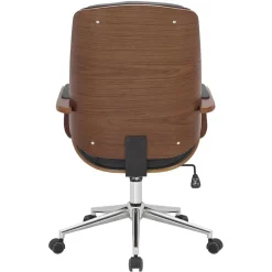 CLP Bureaustoel Yankton Kunstleer - walnoot/zwart Sale