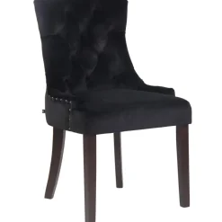 CLP Eetkamerstoel Aberdeen antiek Frame - Fluweel - zwart New