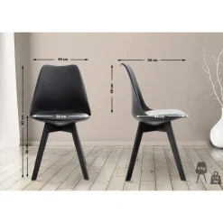 CLP Eetkamerstoel Linares natura Frame - Kunststof - zwart/zwart Sale