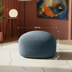 CLP Hocker Alfrisa Stof - donkergrijs Online