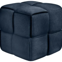 CLP Hocker Forinta Ribstof - donkerblauw Outlet