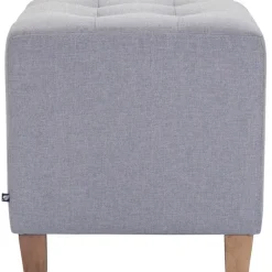 CLP Hocker Pharao antiek licht Frame - Stof - licht grijs Discount