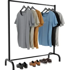 CLP Kledingrek Lara 120x120x38 cm - zwart Sale