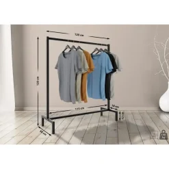 CLP Kledingrek Melva 120x120x38 cm - zwart Best