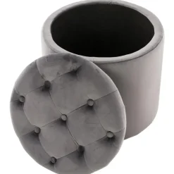 CLP Poef Pantin zwart Frame - Fluweel - grijs Sale