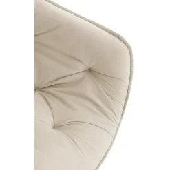 CLP Set van 4 Eetkamerstoel Tanna zwart Frame - Fluweel - creme Discount