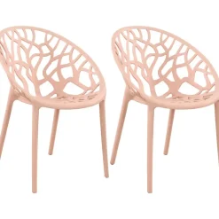 CLP Set van 2 Tuinstoel Hope Kunststof - roze Hot
