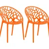CLP Set van 2 Tuinstoel Hope Kunststof - oranje Best