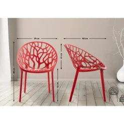 CLP Set van 2 Tuinstoel Hope Kunststof - rood Outlet