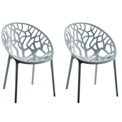 CLP Set van 2 Tuinstoel Hope Kunststof - grijs New