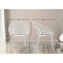 CLP Set van 2 Tuinstoel Hope Kunststof - wit Sale